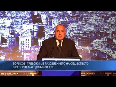 Борисов: Тревожи ме разделението на обществото в Северна Македония за ЕС