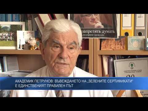Академик Петрунов: Въвеждането на „зелените сертификати“ е единственият правилен път
