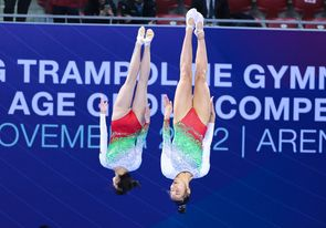 Сестрите Христина Пенева и Мариела Пенева отпаднаха в квалификациите на синхронните скокове на Световното първенство по скокове на батут в София