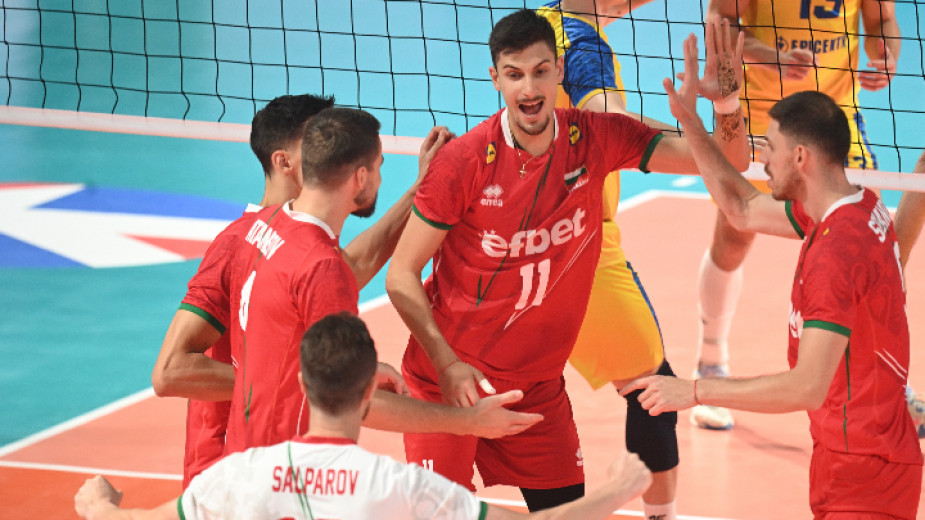 България победи Украйна и излезе на второ място в група В на Европейското първенство по волейбол