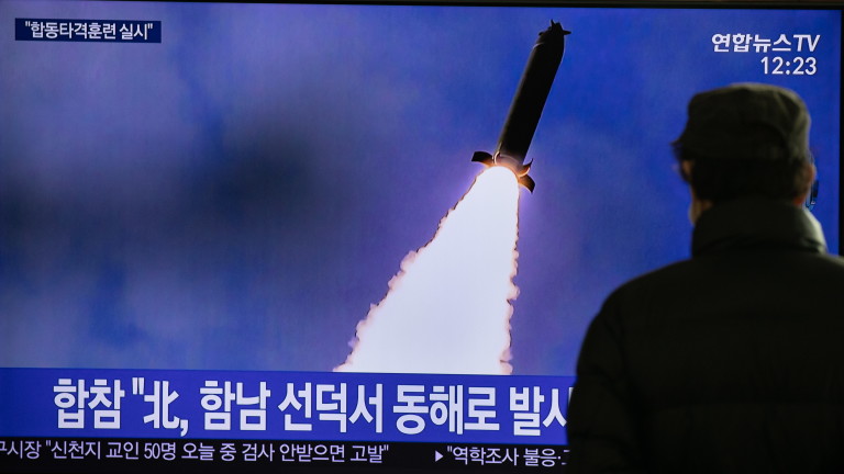 Северна Корея изстреля балистична ракета, съобщи Южна Корея и заяви, че ще наложи санкции срещу Русия заради подкрепата ѝ за Севера