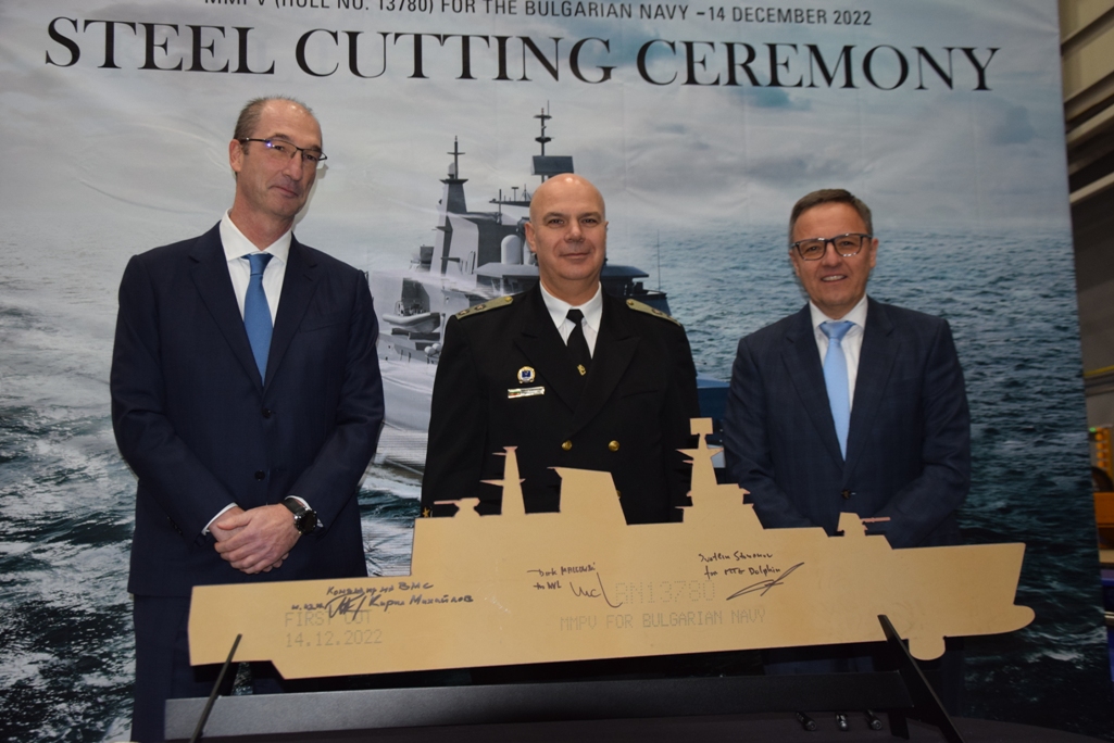 Стартира строителството на втория от новите патрулни кораби за Военноморските сили