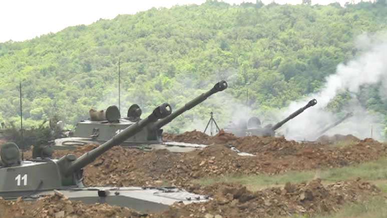Решаващи артилерийски стрелби на финала на тактическото учение „Вулкан 19“