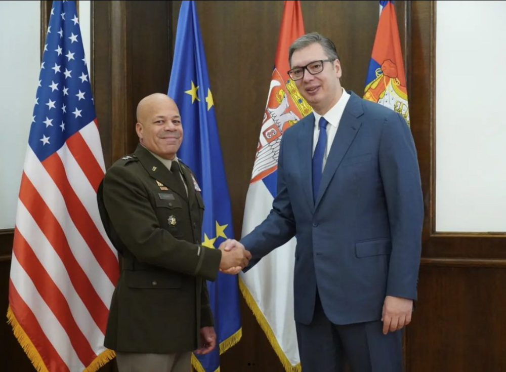Сръбският президент и командирът на Националната гвардия на Охайо обсъдиха военното сътрудничество между Сърбия и САЩ