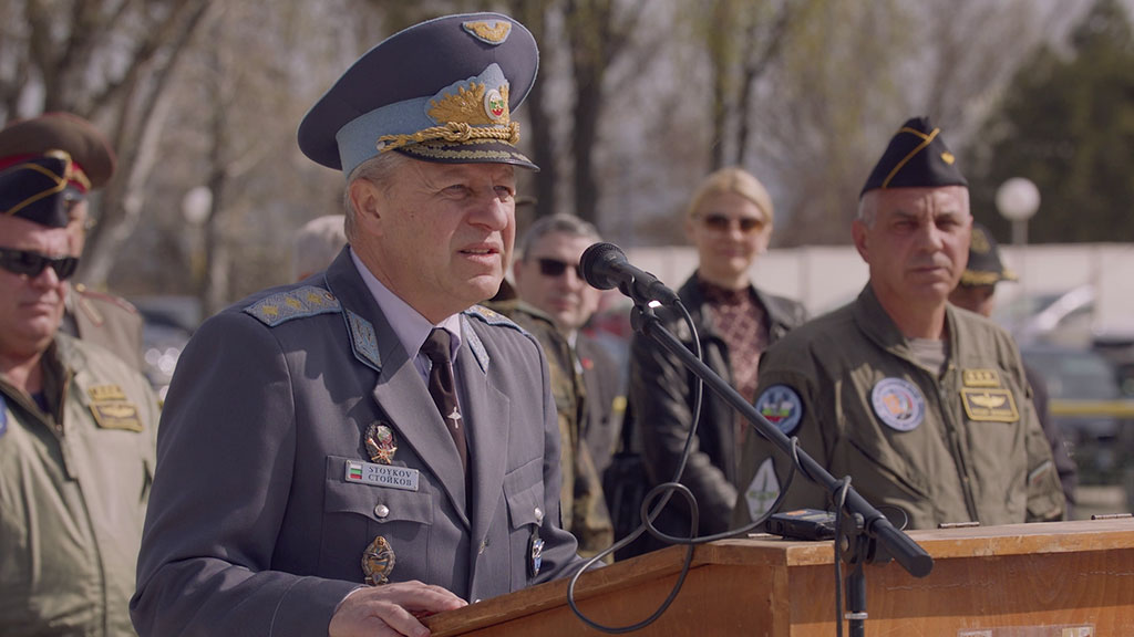 Поздрав на заместник-началника на отбраната генерал-лейтенант Цанко Стойков за празника на 12-та авиационна база