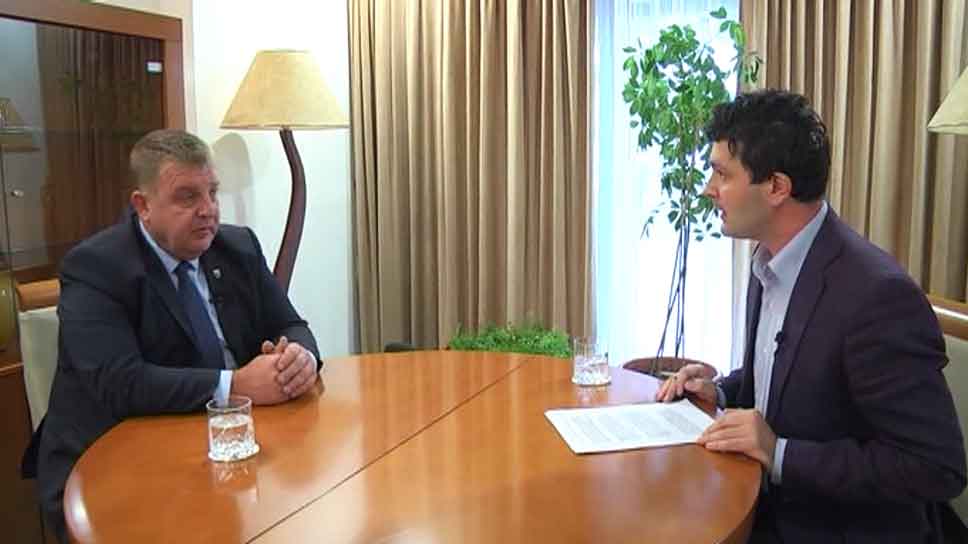 Eксклузивно интервю на вицепремиера и министър на отбраната Красимир Каракачанов за скопската телевизия „Канал 5“
