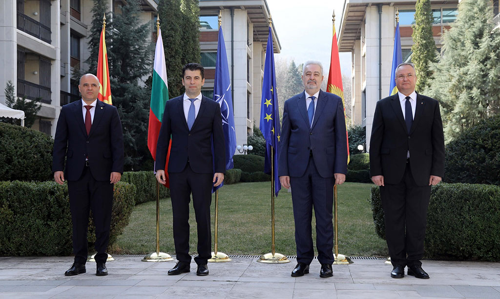 Премиерите на България, Румъния, Черна гора и Северна Македония обсъдиха енергетиката и общата сигурност