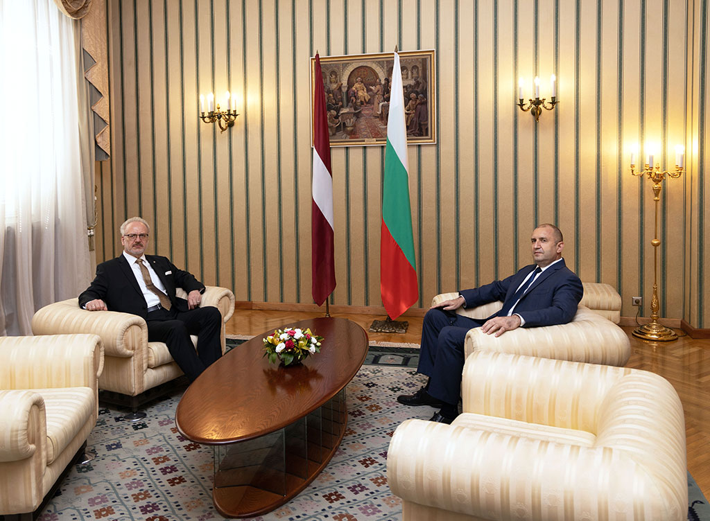 Президентът Румен Радев се срещна с държавния глава на Република Латвия Егилс Левитс