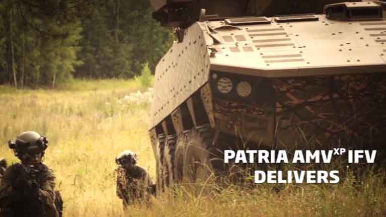 Новата машина за пехотата – Патрия предлагат платформата AMV XP 8×8 и трансфер на технологии