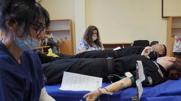 Кръводарителска акция във ВВМУ „Н.Й.Вапцаров“