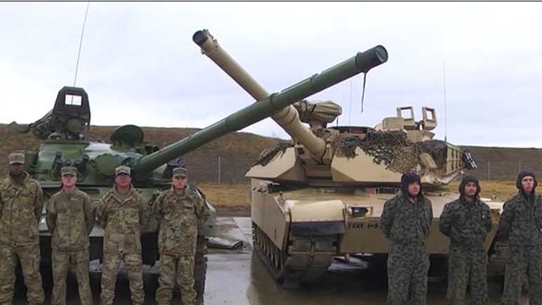 На полигон „Ново село“ съвместно българо-американско ротно танково учение