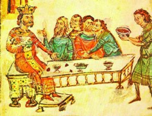 Крум пирува след победата над император Никифор,миниатюра