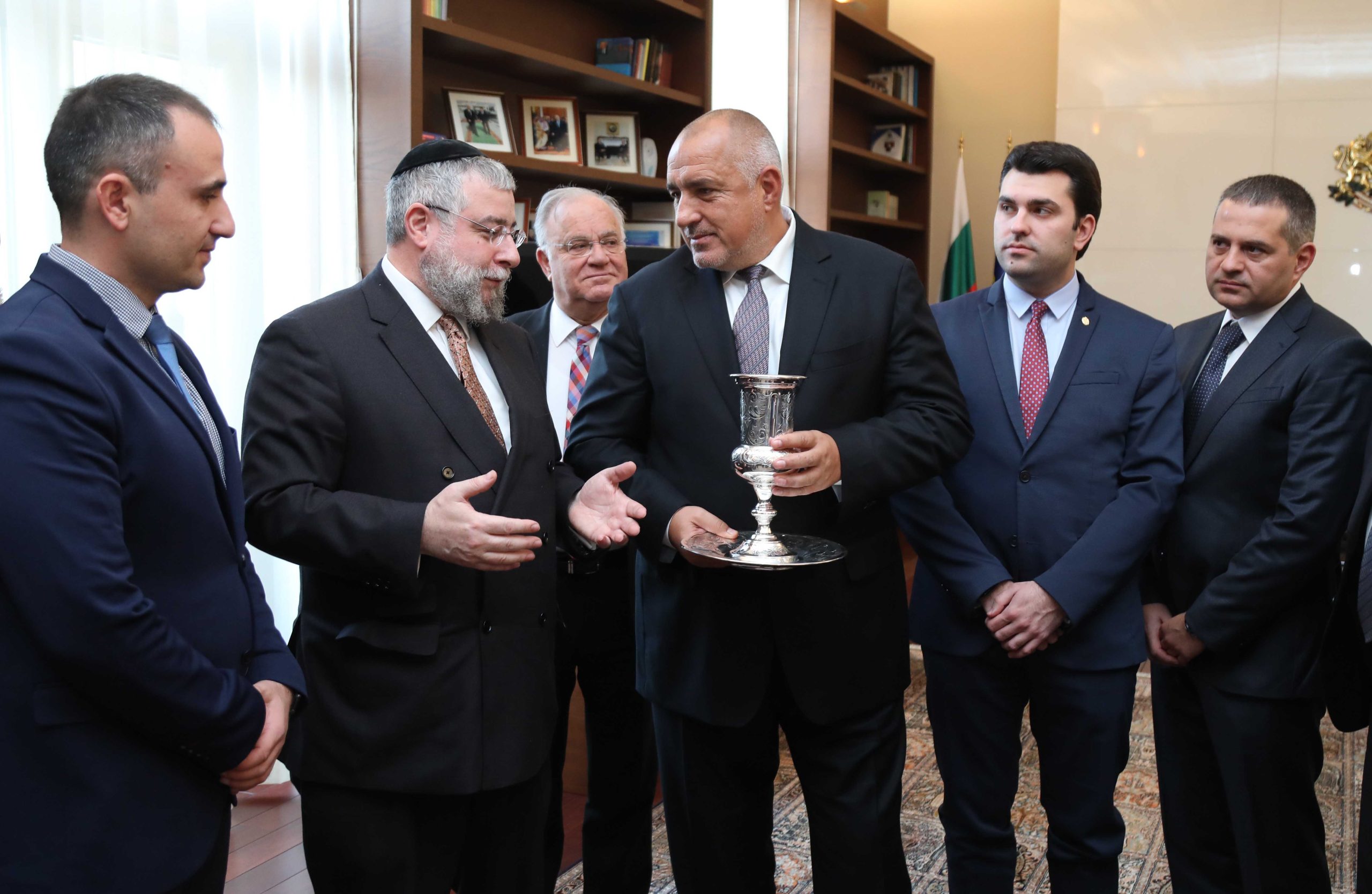 Среща на премиера Борисов с главния равин на Европа Пинкас Голдшмидт