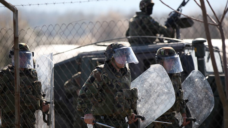 Тренировъчно военно-полицейско учение на македонската граница