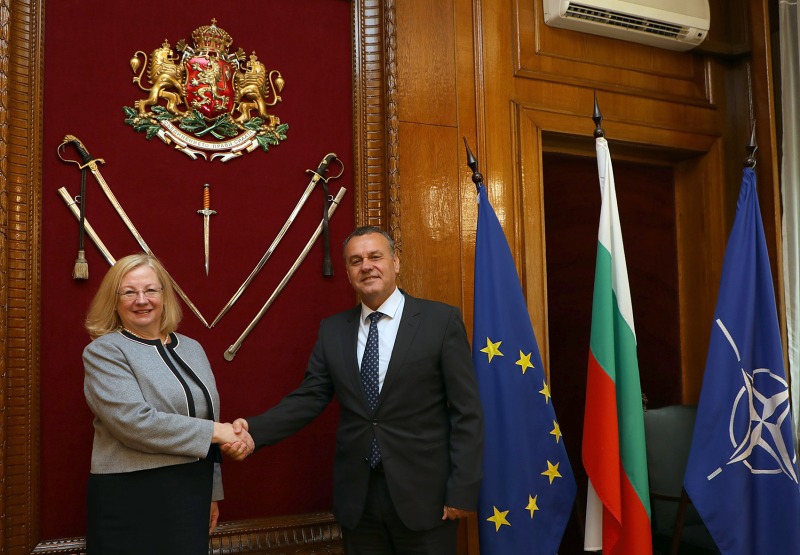 Заместник-министърът на отбраната Радостин Илиев се срещна с Н. Пр. Мартина Фийни, посланик на Ирландия в България