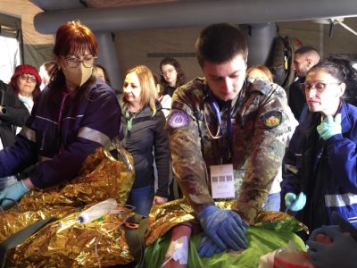 Военномедицински екипи, бойни парамедици и румънски медици в съвместна демонстрация в Пловдив